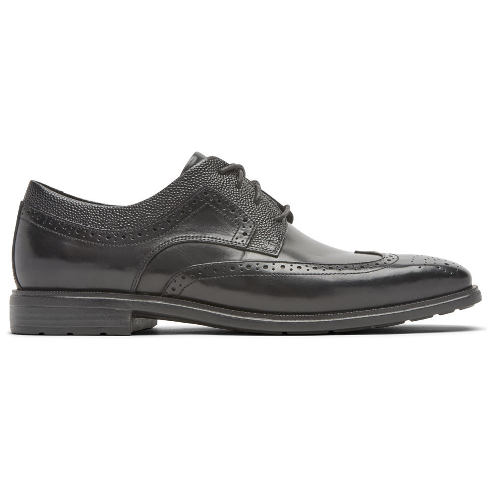 Sapatos Sociais Rockport Homem Pretas - Dres Sports Business 2 Wingtip - 75342SCDE